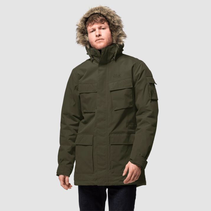 Jack Wolfskin Mens Glacier Canyon Winter Parka Green 578091QUN